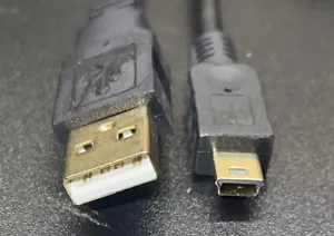 Pack Of 2 USB 2.0 6FT Black Camera Gold PS3 Controller Charging Cable - Picture 1 of 5