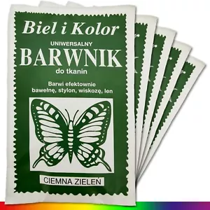 5 x 10 g Textilfarbe Dunkelgrün Stofffarbe Batikfarbe Stoff Färben Nachfärben - Bild 1 von 1
