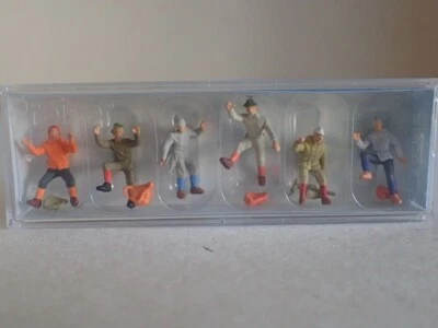 Preiser Bergsteiger Sport Freizeit Wandern Klettern Berg 14082 H0 1:87 OVP 6Fig - Bild 1 von 2