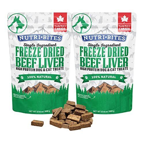 Nutri Bites Freeze Dried Liver Treats for Dogs & Cats - High-Protein Single New