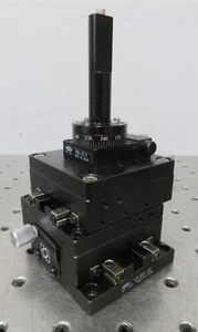 C192616 Chuo Seiki LD-641-C2 XY Linear + RS-317 Rotary Stage w/ 6mm Micrometer - Picture 1 of 4