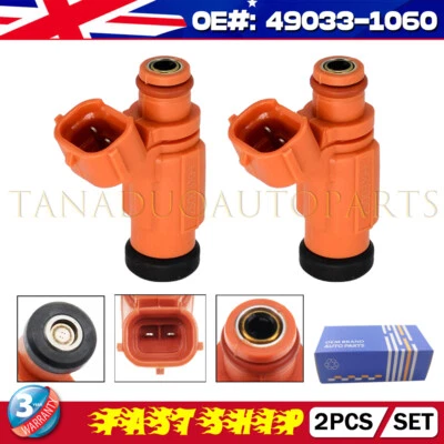 2Pcs Fuel Injectors 49033-1060 For Kawasaki Brute Force 750 2008-2014 TERYX 750 - Image 1 of 4