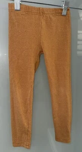 Carter’s - Golden Brown w/ gold stripes leggings pants bottoms Girls size 4, EUC - Picture 1 of 3