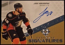 2020-21 UPPER DECK ULT. COLLECTION - JANI HAKANPAA ULTIMATE ROOKIE SIGNATURES