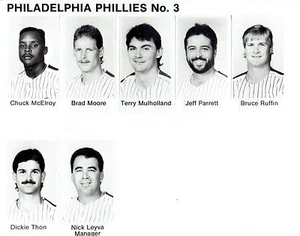 1990 Vintage Photo Philadelphia Phillies Major League Baseball Team Composite - Picture 1 of 2