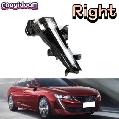 Front Right DRL LED Turn Signals Fog Lamp  For Peugeot 508L 2019 2020 - Image 1 of 4