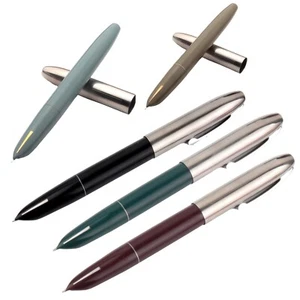 New HERO 565 Resin Fountain Pen Stainless Steel Cap Fine Nib Office WrittingRaPH - Picture 1 of 29