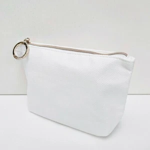 1x CLARINS White Makeup Cosmetics Bag Case, Travel Toiletry Pouch, Brand NEW! - Picture 1 of 7