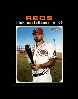 2020 Topps Heritage High Number #555 Nick Castellanos Cincinnati Reds - Image 1 of 2