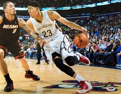 ФОТОГРАФИЯ С АВТОГРАФОМ ЭНТОНИ ДЭВИСА 11x14 НОВЫЕ ОРЛЕАНСКИЕ ПЕЛИКАНЫ PSA/DNA - Изображение 1 из 3