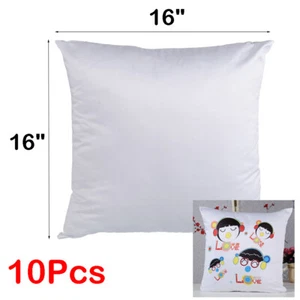 Funda de almohada en blanco de sublimación blanca lisa de 16" decoración - Imagen 1 de 12