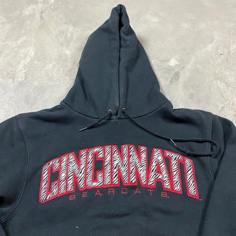 90s VTG CINCINNATI BEARCATS JanSport Hoodie Sweatshirt S Embroidered Logo Black Cover