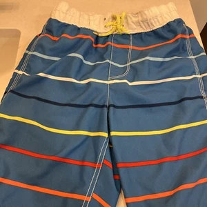 Gap boys Swim Trunk Size L (10)Blue With Stripes - Picture 1 of 7