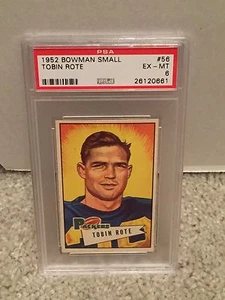 1952 Bowman SMALL #56 TOBIN ROTE PSA 6 CENTERED Green Bay PACKERS SHARP COLOR - Picture 1 of 1
