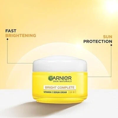 Garnier Bright Vitamin C Serum UV Cream, Vitamin C Day Cream Sun Protection 45g - Image 1 of 4