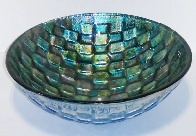 Fregadero de baño de vidrio templado Vigo VG07049 azul verde Oceanía 16-1/2" Foto 1 de 4