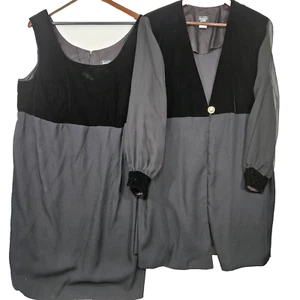 Vtg John Phillips 2 pc Petite Special Occasion Dress & Jacket Sz 20P Whimsigoth - Picture 1 of 11