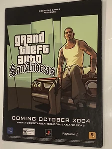 2004 Grand Theft Auto STANDEE GAME STORE Counter DISPLAY poster XBOX PlayStation - Picture 1 of 5