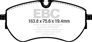 EBC Yellowstuff Front Brake Pads DP42377R for VW Amarok 3.0 TD 4WD 2016 - 2022 - Picture 1 of 3