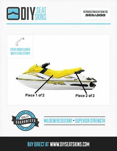 SEADOO GTX GTI LE SEAT SKIN COVER 01 02 03 04 05 06 07 ALL COLORS 100% USA MADE - Picture 1 of 1
