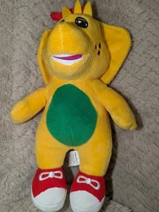 FISHER PRICE 2017 BARNEY BJ YELLOW DINOSAUR STUFFED ANIMAL PLUSH TOY MATTEL 9" - Picture 1 of 9