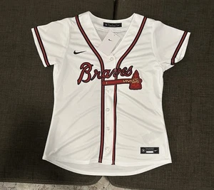 Camiseta deportiva blanca de béisbol Nike auténtica de los Atlanta Braves MLB para mujer talla: M - Imagen 1 de 5