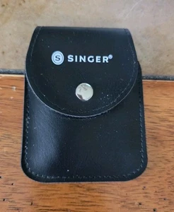 Singer Snap Close, Needle Case Or Mini Travel Kit, Black PU leather, Empty - Picture 1 of 4