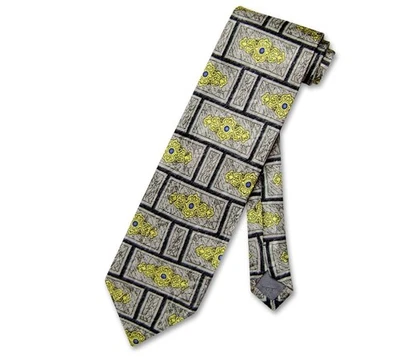 Antonio Ricci SILK NeckTie Made in ITALY Geometric Design Mens Neck Tie #5826-2 - Image 1 of 2