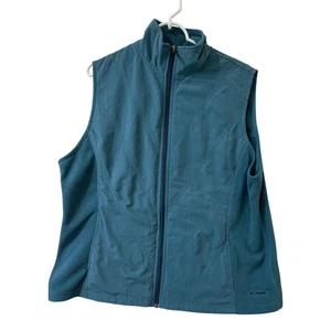 Columbia Womens Size XL Blue Fleece Polyester Full Zip Vest Outdoors Hiking - Picture 1 of 5
