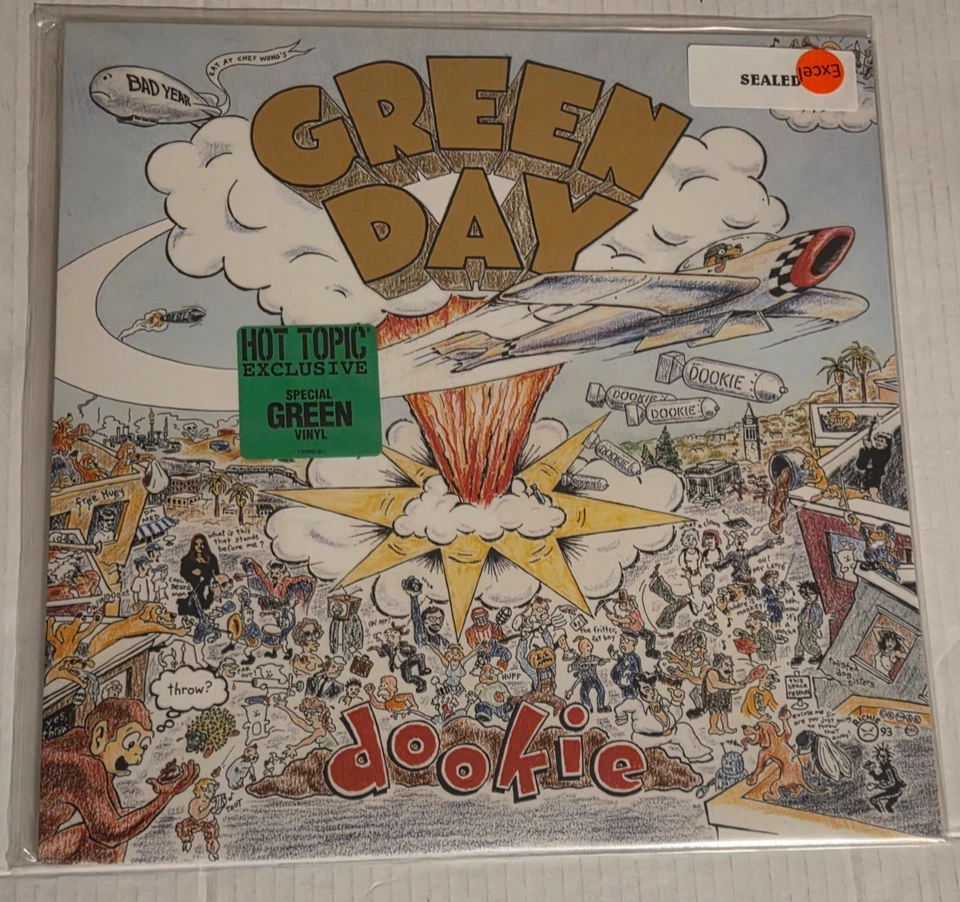 Green Day Dookie Vinyl Record Translucent Green Hot Topic Ltd to 1 000