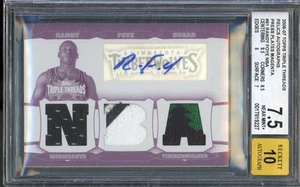 2006-07 Topps Triple Threads RANDY FOYE #91 Press Plates Patch Auto 1/1 BGS 7.5 - Picture 1 of 2