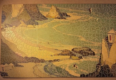 Quebra-cabeça antigo "LOOK OUTS" - (20 peças de assinatura) 750 peças de madeira antes de 1935 - Imagem 1 de 4