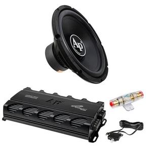 Audiopipe Pro 12" 300W 4-Ohm Subwoofer + 1000W Monoblock Class D Amp Combo - Picture 1 of 9