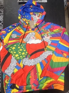Hardaddy Psychedelic Santa Hoodie XXL-NWT Christmas Party Ready Retro Festive - Picture 1 of 12