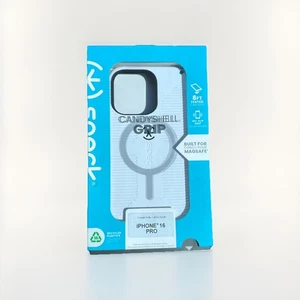 Speck iPhone 16 PRO CandyShell Grip with MagSafe in White & Black NEW FREE SHIP - Picture 1 of 1
