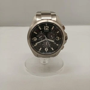 CITIZEN Promaster E610-T008313 Wristwatch Watch Solar Radio Silver Black Used - Picture 1 of 11