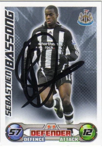 SEBASTIAN BASSONG SIGNED NEWCASTLE 2008/2009 MATCH ATTAX TRADING CARD+COA - Picture 1 of 1