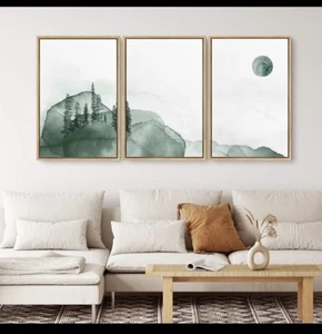 3 Piece Boho Canvas Print Wall Art Decor for Living Room - Picture 1 of 4