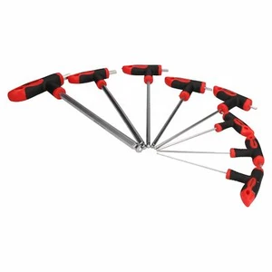 Juego de 8 piezas de manijas de barra en T hexagonal Allen Key MM métricas con extremos de bola extremos 2 mm - 10 mm - Imagen 1 de 3