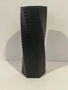Rosenthal PISA Black Matte 9 1/4” Vase 1970’s: MINT - Picture 1 of 2