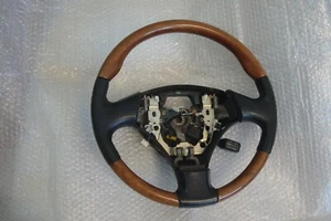LEXUS SC430 Convertible OEM Steering Wheel NICE Wood Grain Trim Black Leather - Picture 1 of 10