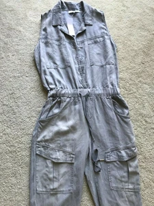 NWT NEW YOUNG FABULOUS & BROKE jumpsuit sleeveless S SMALL cargo pocket tencel - Picture 1 of 6