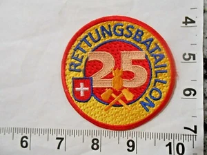 Swiss Fire & Rescue Batalion 25 Embroidered Patch FREE shipping - Picture 1 of 1