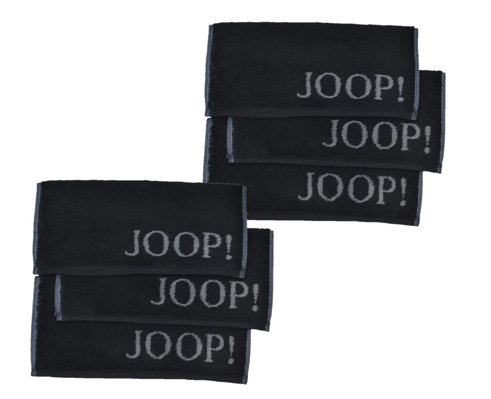JOOP Classic Doubleface 1600-90 Saunatuch Duschtuch 80x150 cm - Schwarz