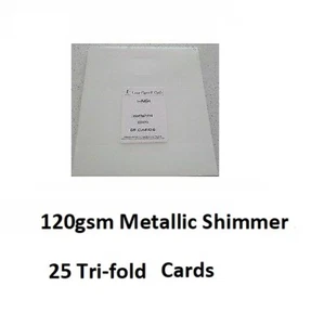 Hosking Invitation Cards I-AGI Iceberg White Pearlescent Shimmer Tri-fold 69A001 - Picture 1 of 1