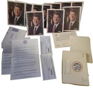 10 President Ronald Reagan Campaign NCPAC Grußkarte 1984 mit Brief RAR - Bild 1 von 5