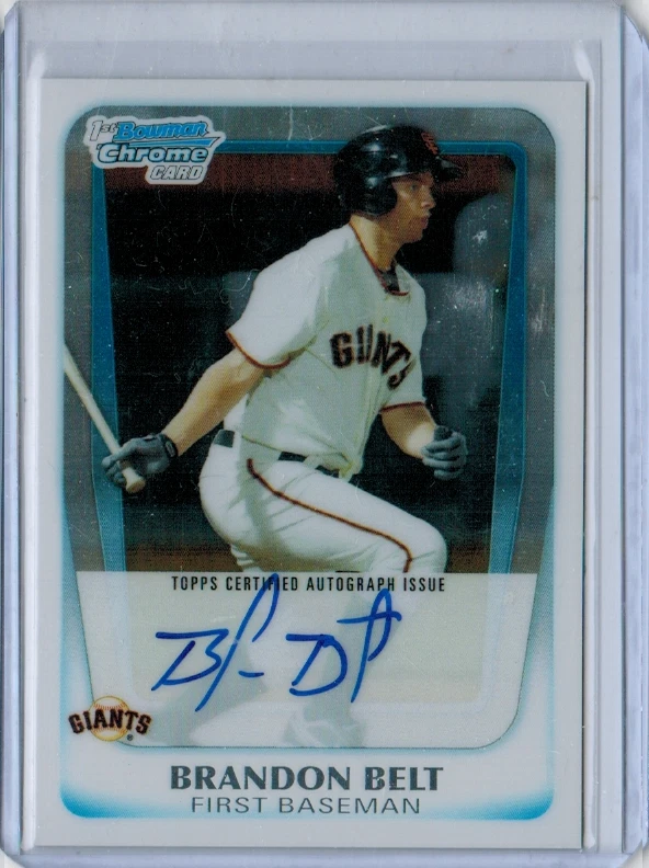 2011 Bowman Chrome Prospects Auto Brandon Belt - Image 1 of 1