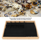 (Black)Jewelry Drawer Insert Multipurpose Triple Use Jewelry Display Tray GSA