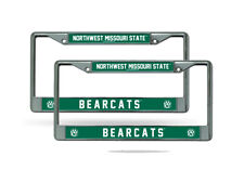 NW Missouri State Bearcats Chrome Metal (2) License Plate Frame Set