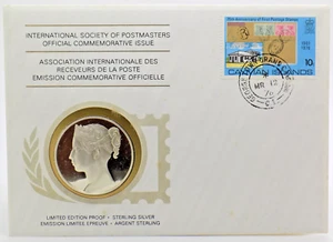 1976 Int'l Society of Postmasters Cayman Islands Stamps Silver Medal - Picture 1 of 7